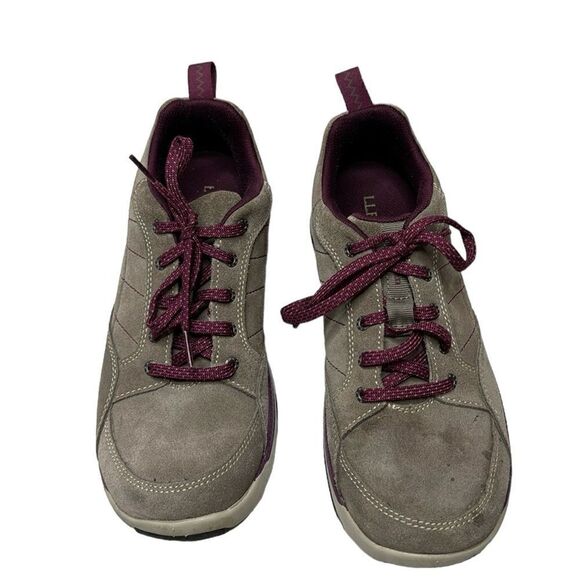 L.L.Bean Women’s Brown Suede Leather Lightweight Casual Lace-Up Shoes. Size 9. - Picture 1 of 12